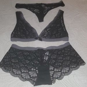 NWT Adore Me Bralette w/ Matching Thong & Shortie